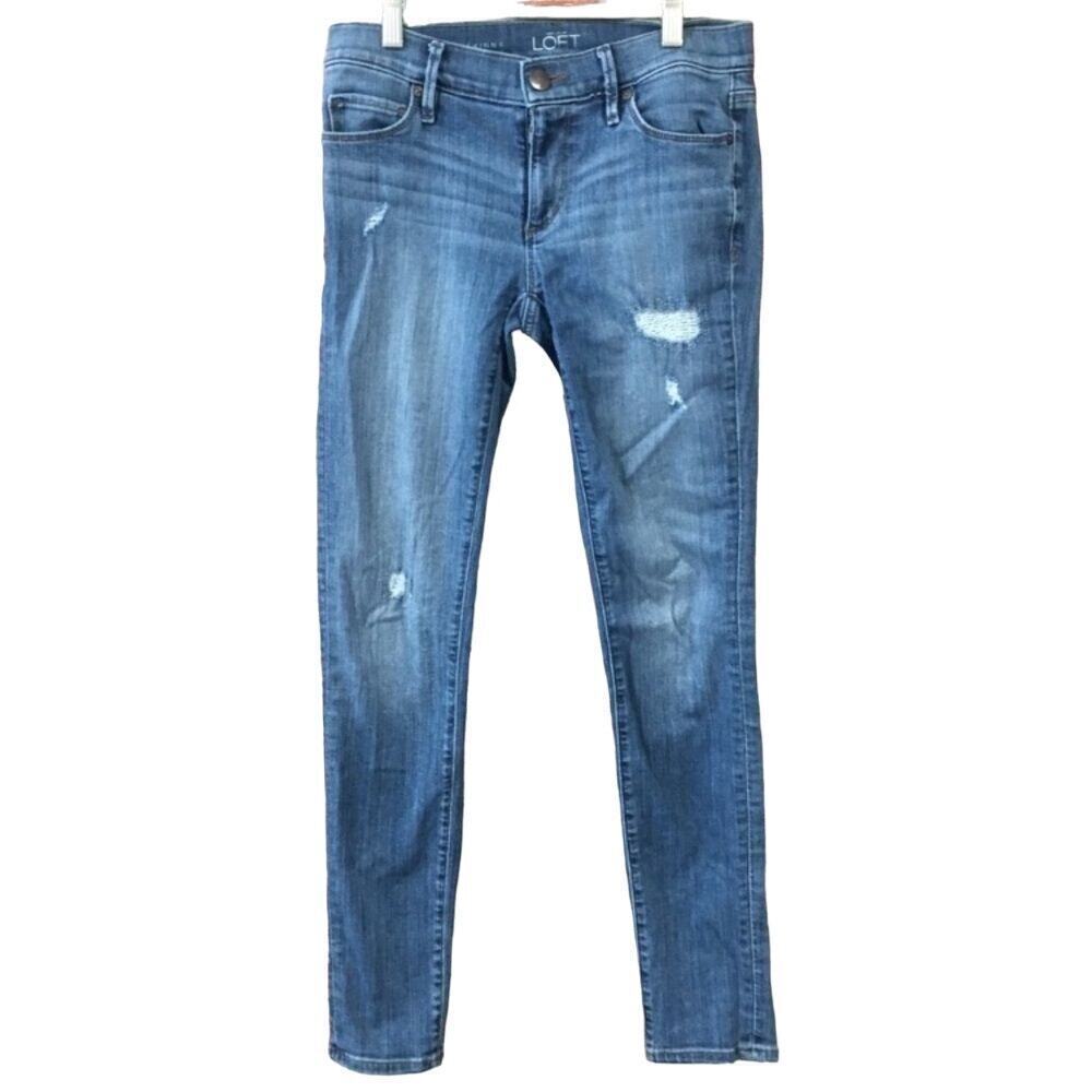 LOFT distressed Skinny jeans sz 2